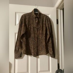 Vintage 90s Evan Picone button up secretary blouse